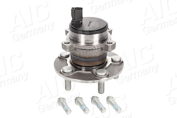 AIC 55876: Комплект колесен лагер Original AIC Quality на задната ос отляво, на задната ос отдясно, със закрепващи болтове на колелото, с интегриран магнитен сензорен пръстен, с винтове, с колесна главина