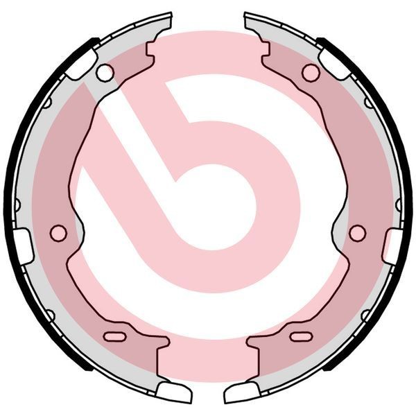 BREMBO S 83 572: Sada brzdových čelistí, parkovací brzda ESSENTIAL LINE