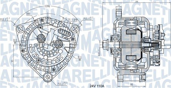 MAGNETI MARELLI 063731871010: Laturi 110A