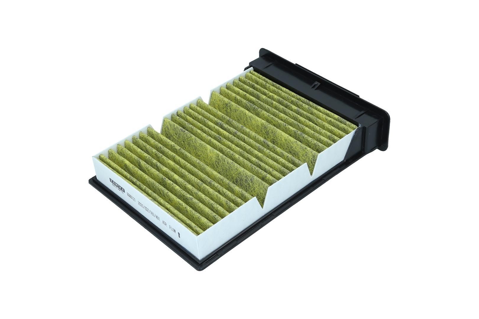 KAMOKA 6080121 Innenraumfilter Frischluftfilter, Aktivkohlefilter, Feinstaubfilter (PM 2.5), mit antibakterieller Wirkung, mit antiallergischer Wirkung, mit fungizider Wirkung, mit geruchsabsorbierender Wirkung
