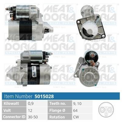 MEAT & DORIA 5015028: Motorino avviamento 0,9KW
