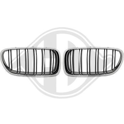 DIEDERICHS 1225742: Μάσκα ψυγείου HD Tuning μαύρο, χρώμιο