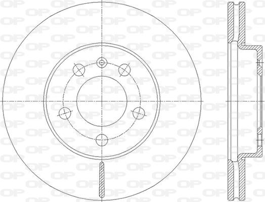 OPEN PARTS BDA2848.20: Stabdžių diskas priekinė ašis, Ø: 256mm, ventiliuojama, Ø: 256mm, su varžtais
