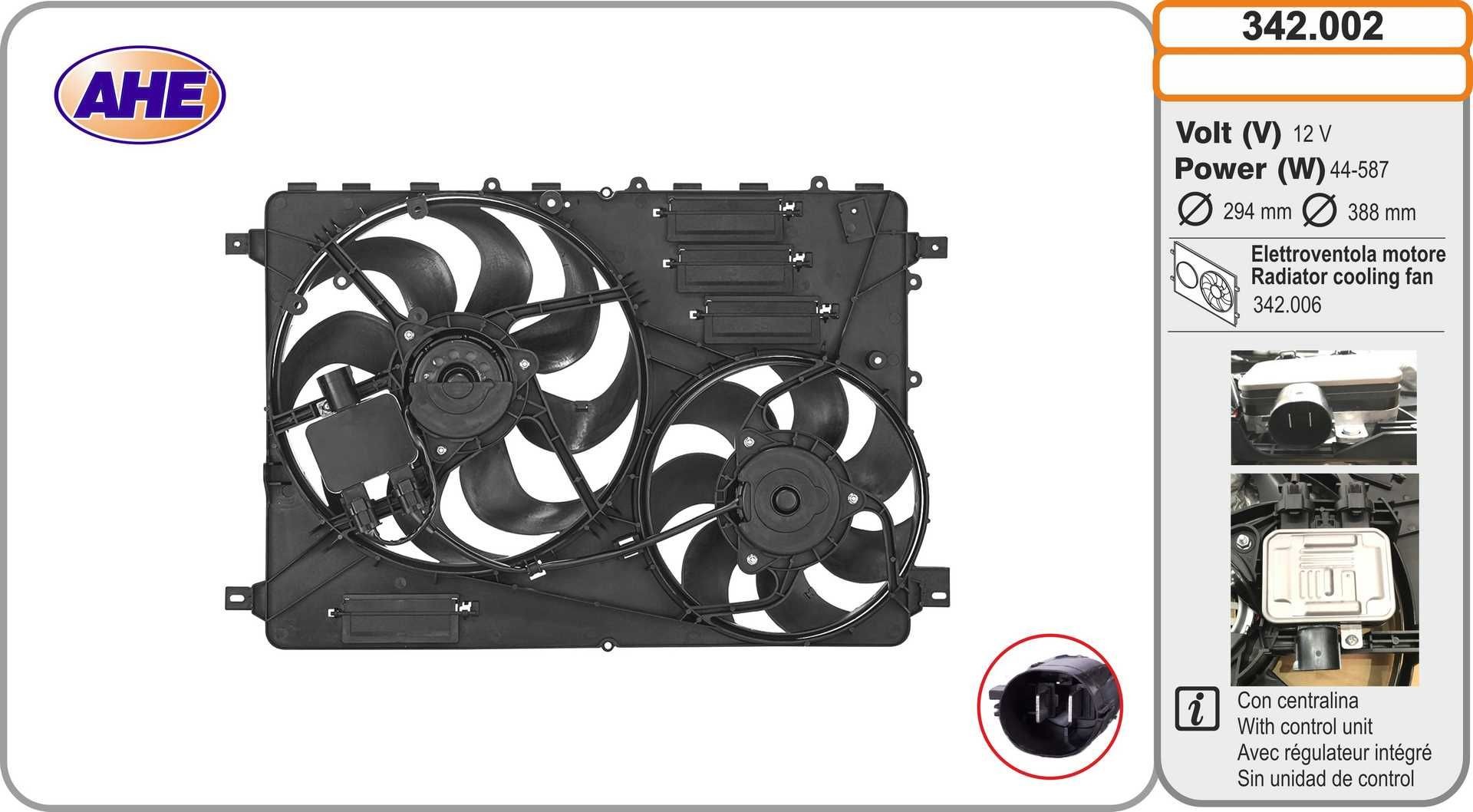 AHE 342.002: Radiaatori ventilaator