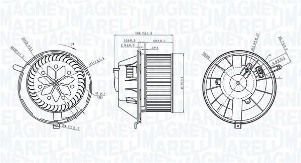 MAGNETI MARELLI 069412229010 Gebläsemotor