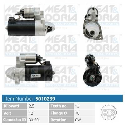 MEAT & DORIA 5010239: Motorino avviamento 2,5KW