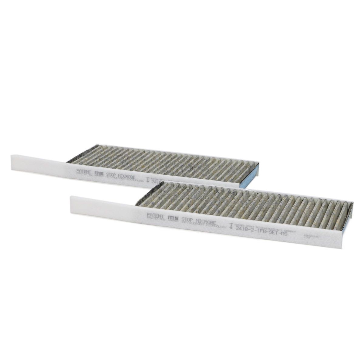 MASTER-SPORT 2418-2-IFB-SET-MS: Filtrs, Salona telpas gaiss STOP MICROBE Antiallergen Technology Aktivētās ogles filtrs, ar antibakteriālu efektu, Smalkās attīrīšanas salona filtrs, ar fungicīdo efektu