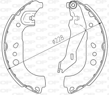 OPEN PARTS BSA2265.00: Juego de zapatas de frenos