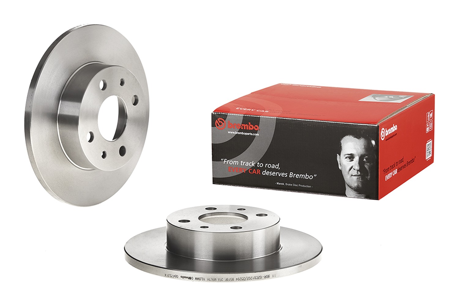 BREMBO 08.4753.14: Bremžu diski PRIME LINE Ø: 240mm, pilnīgi, Ø: 240mm, ar skrūvēm