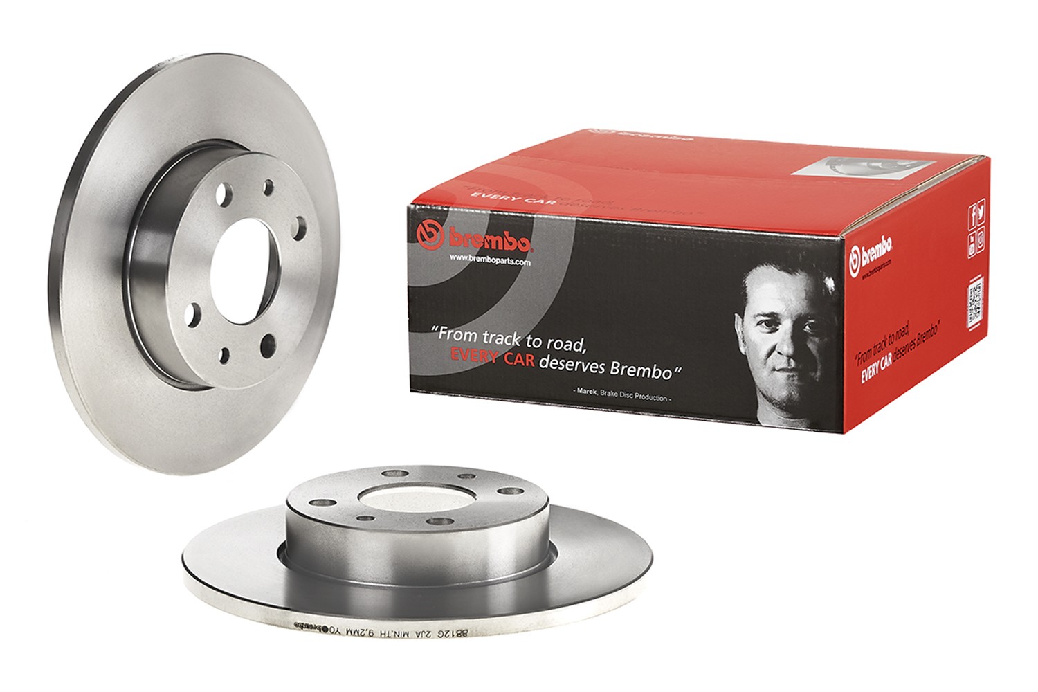 BREMBO 08.4917.10: Bremžu diski PRIME LINE Ø: 240mm, pilnīgi, Ø: 240mm, ar skrūvēm