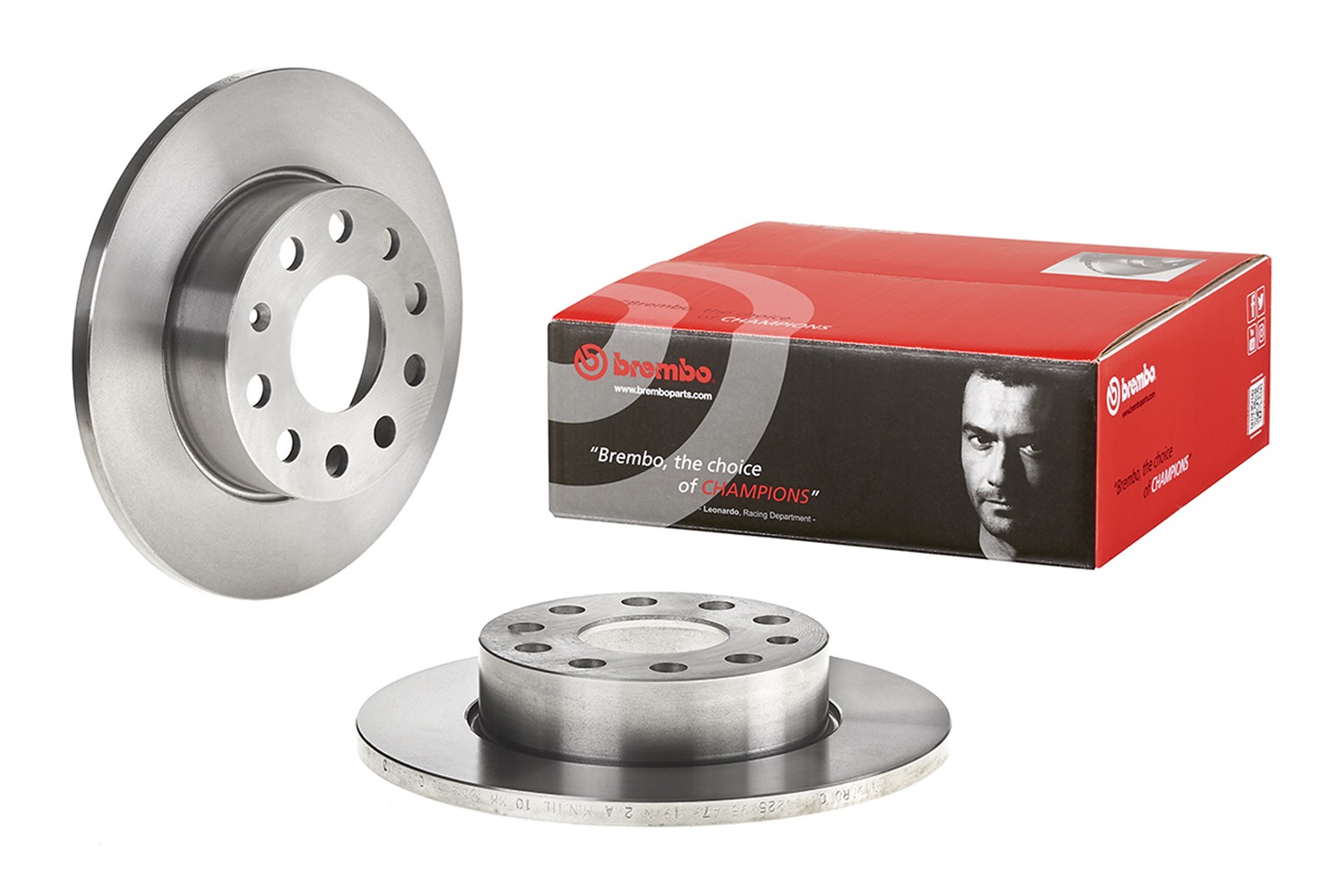 BREMBO 08.9488.10: Stabdžių diskas PRIME LINE Ø: 256mm, visiškai, Ø: 256mm, su varžtais