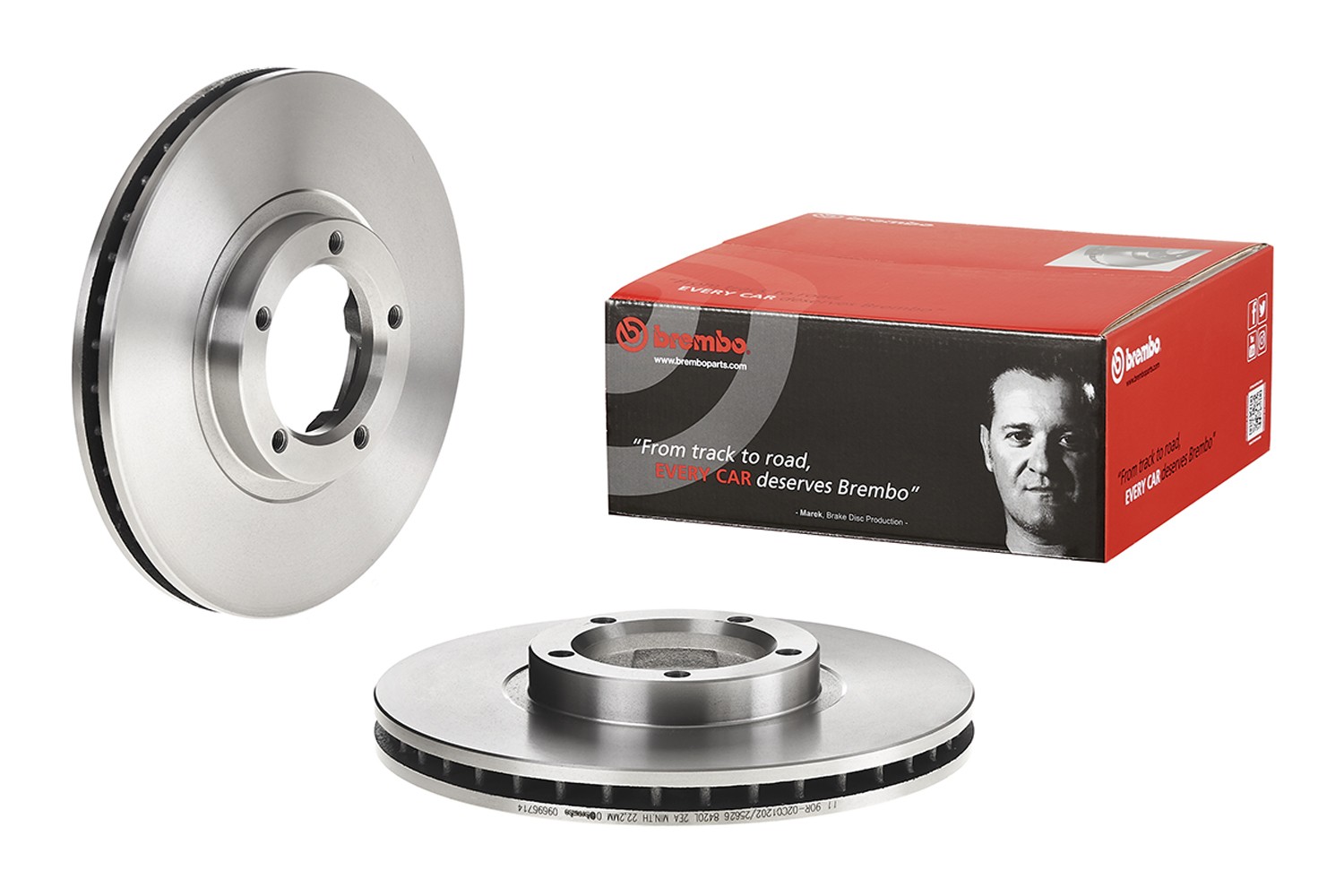 BREMBO 09.6967.14: Brzdový kotouč PRIME LINE R: 254mm, vnitřně větráno, R: 254mm