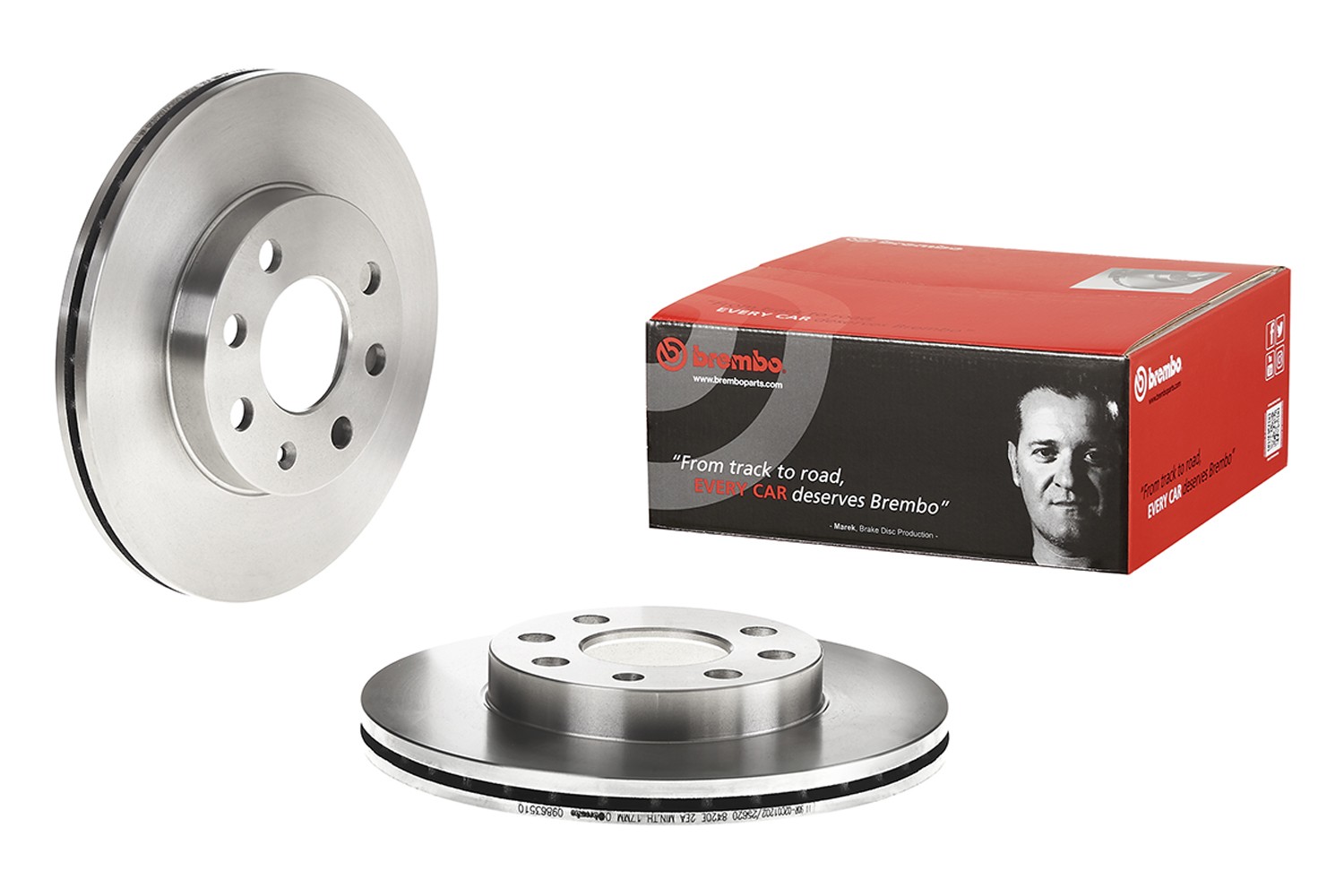 BREMBO 09.8635.10: Bremžu diski PRIME LINE Ø: 240mm, ar iekšējo ventilāciju, Ø: 240mm, ar skrūvēm