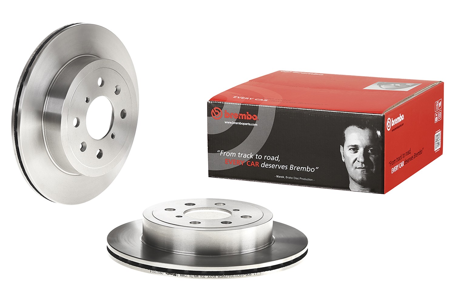 BREMBO 09.9728.14: Tarcza hamulcowa PRIME LINE Ø: 253[mm], z wentylacją wewnętrzną, Ø: 253[mm], ze śrubami