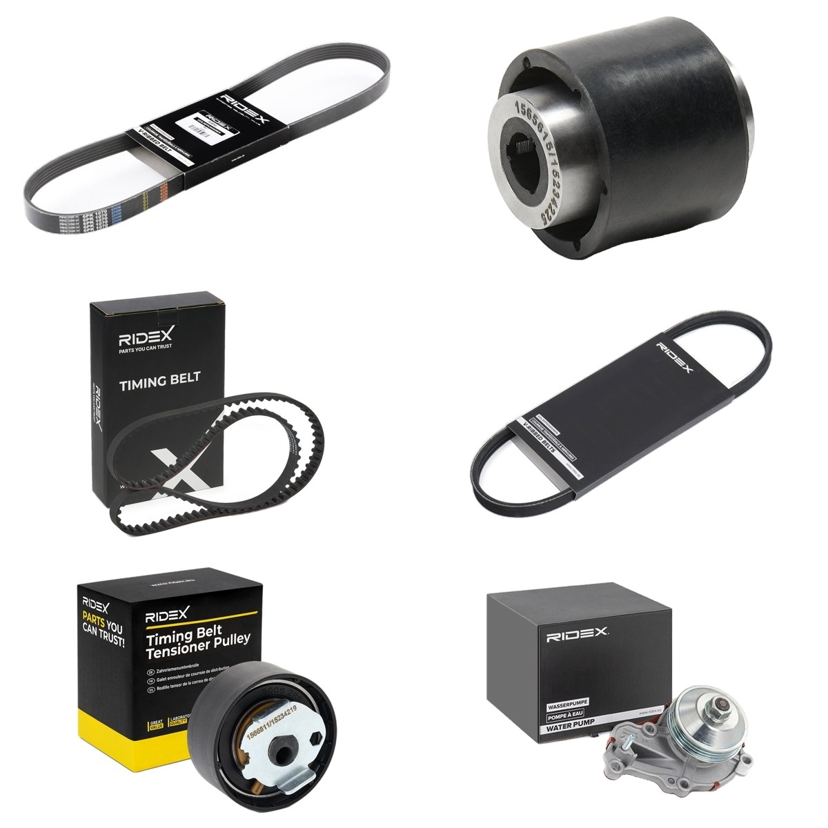 RIDEX 3096W0380: Kit de distribution + pompe à eau Nbr. dents: 118, Largeur: 16mm, avec pompe à eau