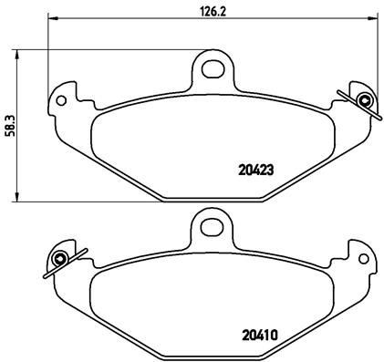 BREMBO P 59 026: Fékbetét készlet, tárcsafék PRIME LINE Tartozékok nélkül, csikorgásgátló lemezzel