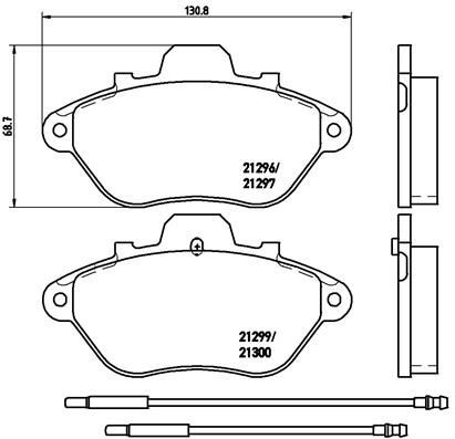 BREMBO P 61 036: Piduriklotsid PRIME LINE ilma lisavarustuseta, koos kokkusurumisvastase plekiga