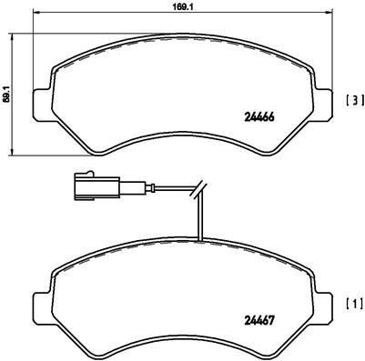 BREMBO P 61 094: Piduriklotsid PRIME LINE ilma lisavarustuseta, koos kokkusurumisvastase plekiga