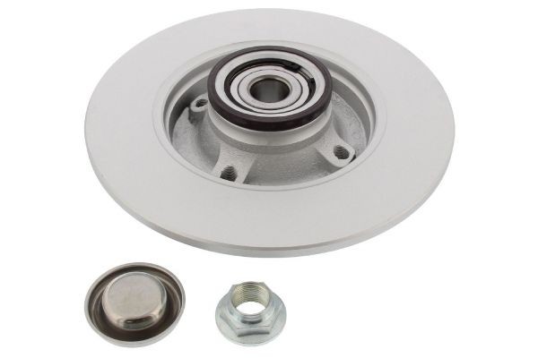 MAPCO 15329C: Disco de freno Eje trasero, Ø: 249mm, macizo, Ø: 249mm, revestido, con cojinete rueda, con anillo sensor ABS