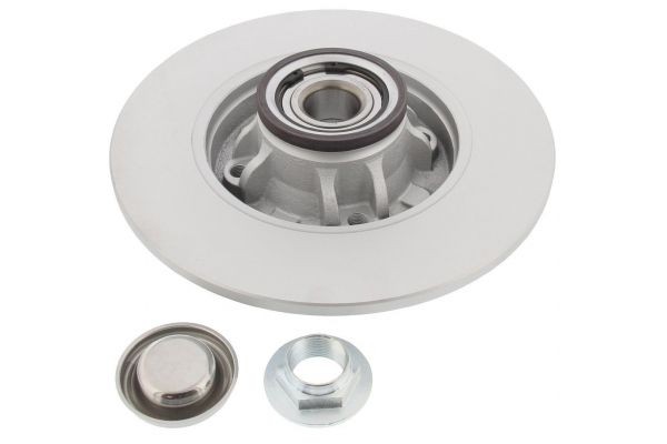 MAPCO 15341C: Brzdový kotouč Zadní náprava, R: 249mm, plný, R: 249mm, nátěr, s ložiskem (kola), s ABS senzorem