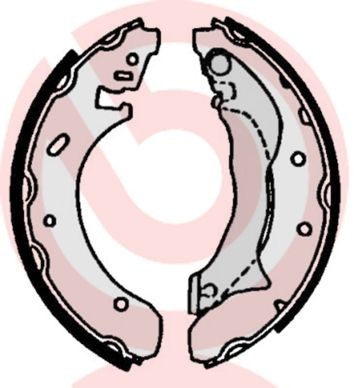 BREMBO S 24 524: Juego de zapatas de frenos ESSENTIAL LINE con palanca freno de mano