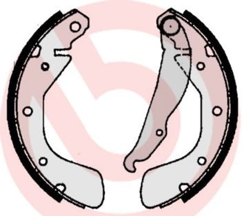 BREMBO S 59 511: Juego de zapatas de frenos ESSENTIAL LINE con palanca freno de mano