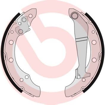 BREMBO S 85 508: Fékpofa ESSENTIAL LINE kézifékkarral