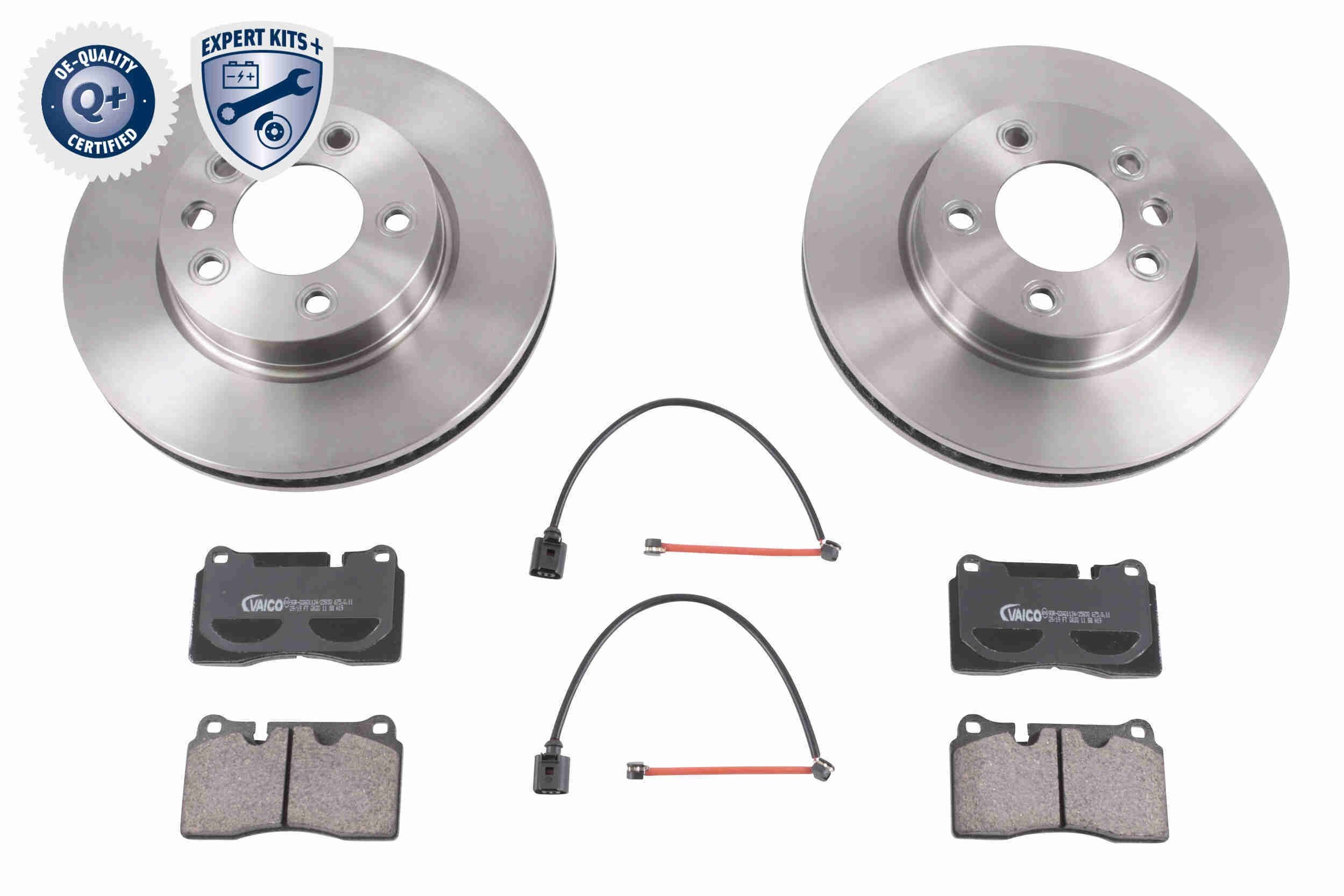 VAICO V10-5938: Pidurikomplekt, ketaspidur EXPERT KITS + Esisild, Ø: 330mm, sisemine õhutus, koos piduriklotsidega