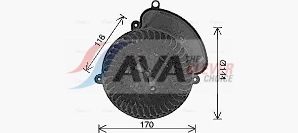 AVA COOLING SYSTEMS RT8671: Elektromotors, Salona ventilācija bez pretestības