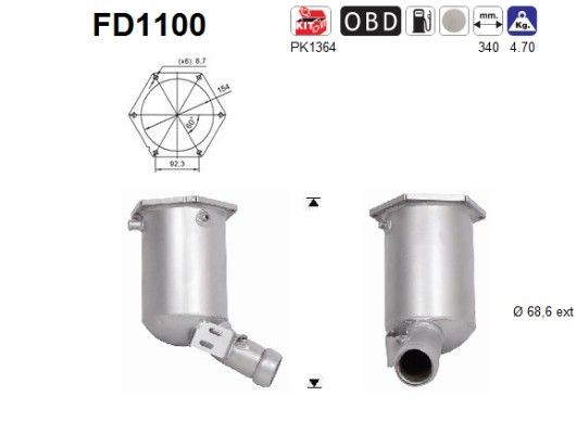 AS FD1100: Tahmafilter