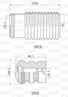 OPEN PARTS DCK5030.04: Manchetsæt, støddæmper