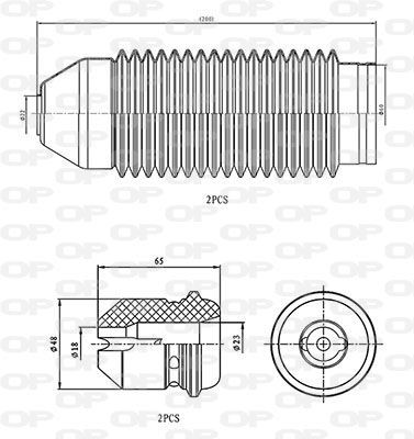 OPEN PARTS DCK5075.04: Stofhoes, schokbreker Vooras