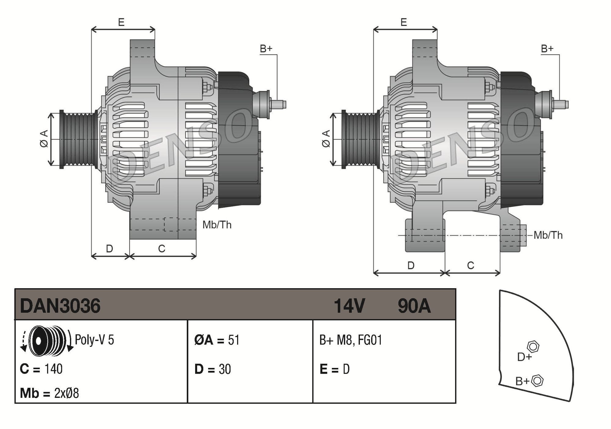 DENSO K16PSR-B8: Bougie d'allumage Iridium