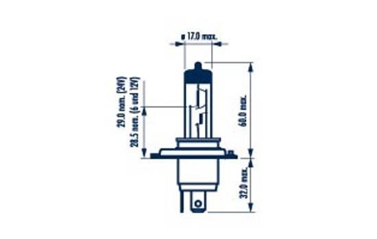 NARVA 482203000: Glödlampa, fjärrstrålkastare 12V, 35/35W, HS1