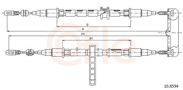 COFLE 92.10.8594: Cavo freno a mano 2180mm, 2180mm