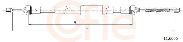 COFLE 92.11.6666: Cavo freno a mano 1572mm, 1572mm