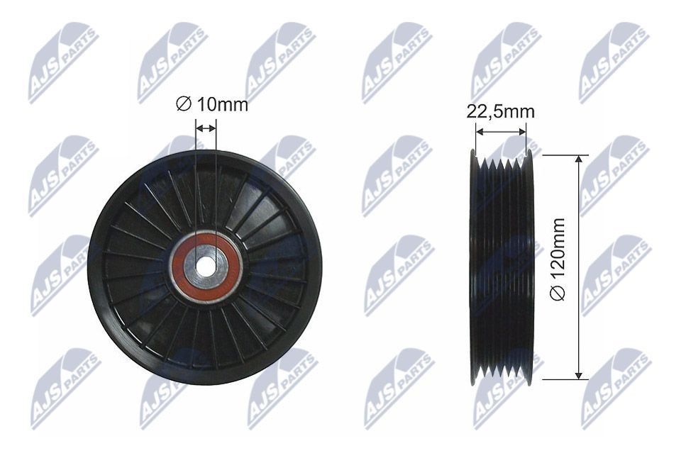 NTY RNK-RE-017 Umlenkrolle Keilrippenriemen Ø: 124,4mm