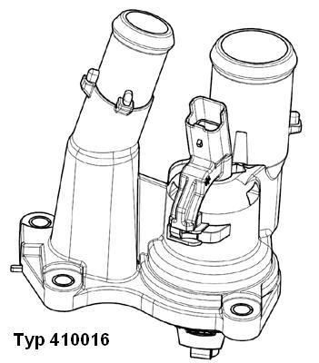 WAHLER 410016.98D: Kühlwasserthermostat 98°C, mit Dichtungen
