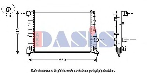 AKS DASIS 010006N: Radiatorius, variklio aušinimas