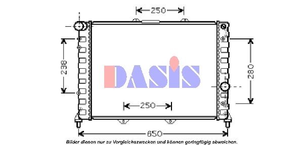 AKS DASIS 010007N Kühler, Motorkühlung