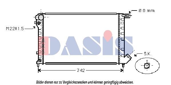 AKS DASIS 060038N: Radiatorius, variklio aušinimas