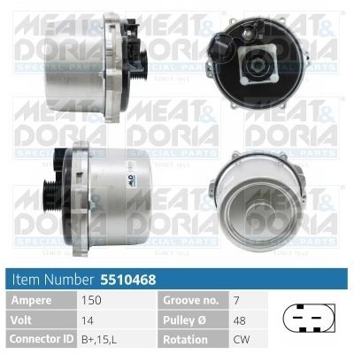 MEAT & DORIA 5510468: Alternator 150A