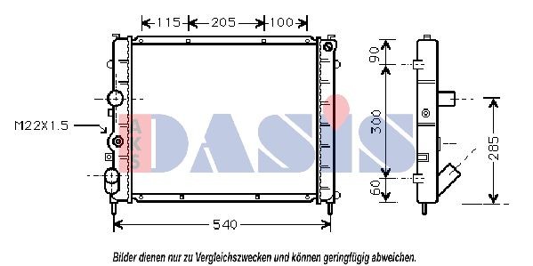 AKS DASIS 181250N: Radiatorius, variklio aušinimas