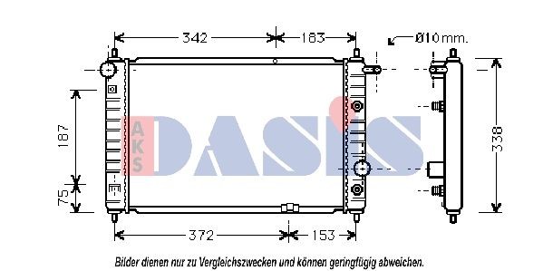 AKS DASIS 510180N: Radiatorius, variklio aušinimas