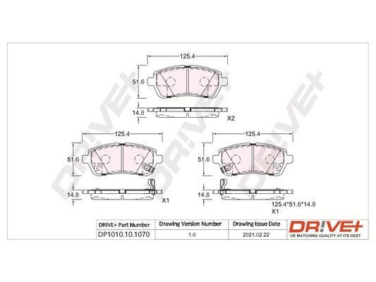 Dr!ve+ DP1010.10.1070: Kit pastiglie freni