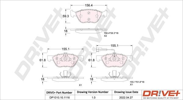 Dr!ve+ DP1010.10.1116: Piduriklotsid