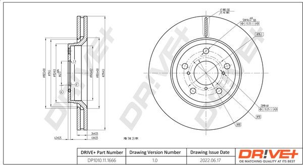 Dr!ve+ DP1010.11.1666: Disque de frein Ø: 295mm, ventilé, Ø: 295mm