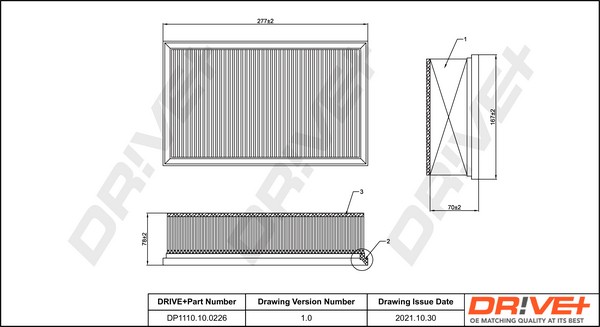 Dr!ve+ DP1110.10.0226 Luftfilter