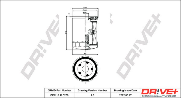 Dr!ve+ DP1110.11.0276: Filtru ulei