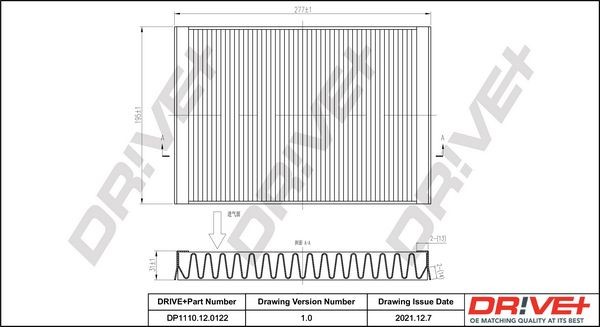 Dr!ve+ DP1110.12.0122: Filtro abitacolo Filtro particellare